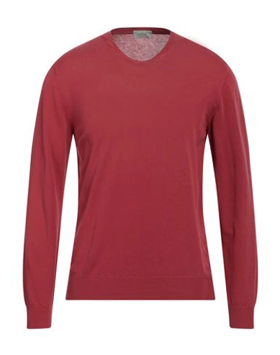 Shop Altea Man Sweater Brick Red Size S Cotton