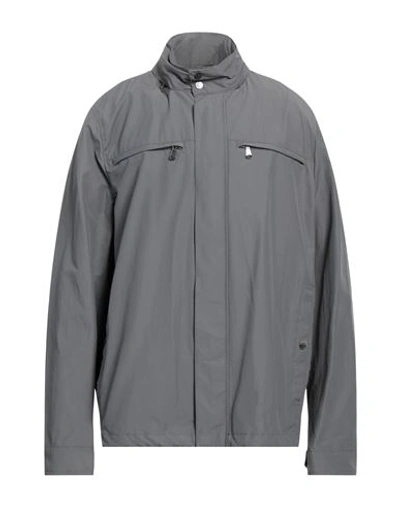 Shop Geox Man Jacket Grey Size 52 Cotton, Polyamide