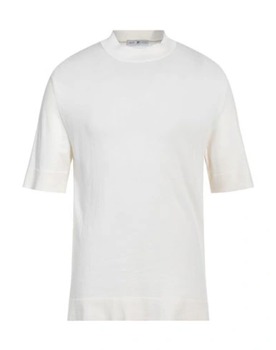 Shop Pt Torino Man Sweater Ivory Size 44 Cotton, Silk In White