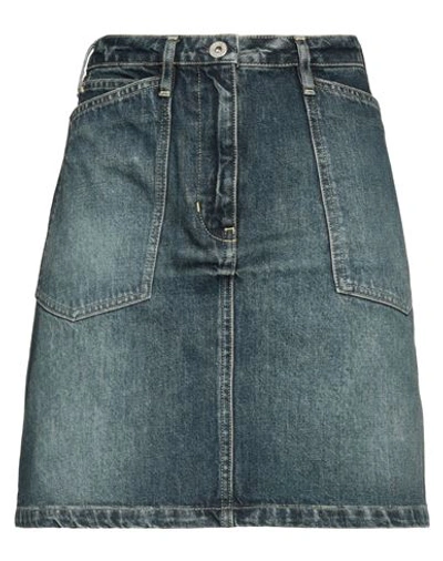 Shop Kenzo Woman Denim Skirt Blue Size 26 Cotton