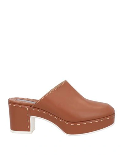 Shop Baldinini Woman Mules & Clogs Brown Size 8 Leather
