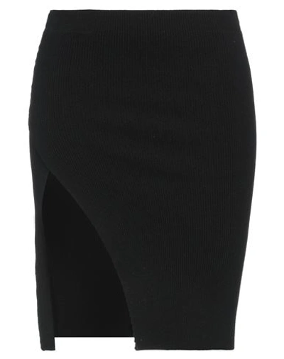 Shop Laneus Woman Mini Skirt Black Size 4 Cotton, Lycra