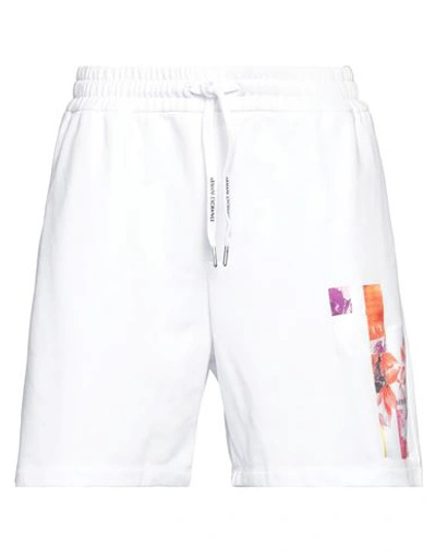 Shop Armani Exchange Man Shorts & Bermuda Shorts White Size L Cotton, Polyester