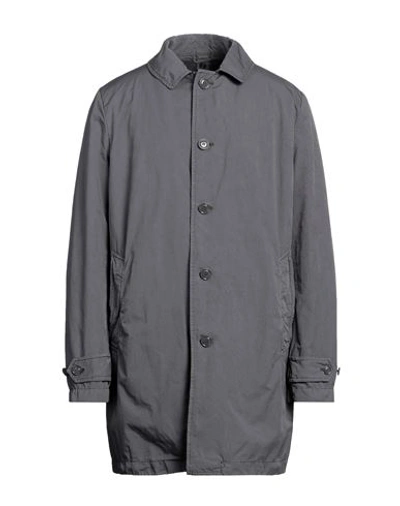 Shop Aspesi Man Overcoat Grey Size Xxl Polyamide