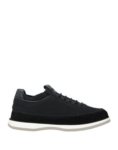 Shop Baldinini Man Sneakers Black Size 8.5 Leather, Textile Fibers
