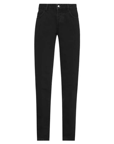 John Richmond Man Denim Pants Black Size 42 Cotton In Black