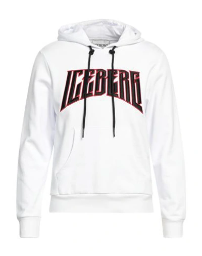 Shop Iceberg Man Sweatshirt White Size Xxl Cotton, Polyester