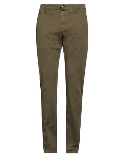 Shop Jacob Cohёn Man Pants Military Green Size 35 Cotton, Lyocell, Elastane