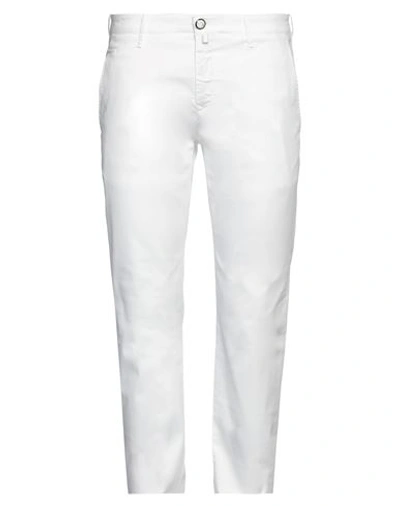 Shop Jacob Cohёn Man Pants White Size 35 Cotton, Lyocell, Elastane