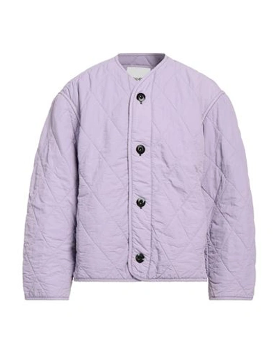 Shop Oamc Man Puffer Lilac Size L Recycled Polyamide In Purple