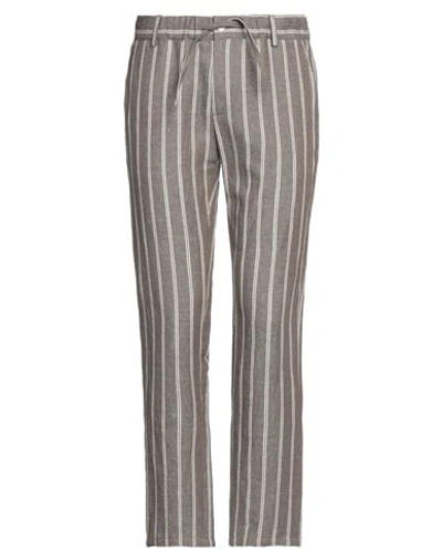 Shop Grey Daniele Alessandrini Man Pants Dark Brown Size 32 Linen, Cotton, Polyester