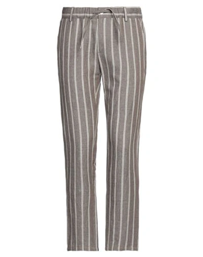 Grey Daniele Alessandrini Man Pants Dark Brown Size 30 Linen, Cotton, Polyester In Brown