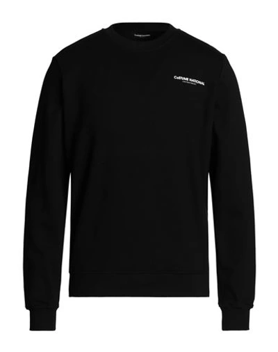 Shop Costume National Man Sweatshirt Black Size Xl Cotton