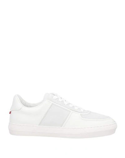 Shop Moncler Man Sneakers White Size 9 Soft Leather