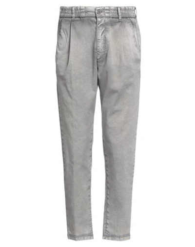 Shop Drykorn Man Pants Grey Size 33 Cotton, Elastane