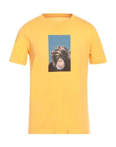 Shop Altea Man T-shirt Apricot Size M Cotton In Orange