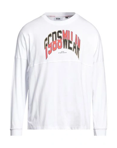 Gcds Man T-shirt White Size Xxl Cotton In White