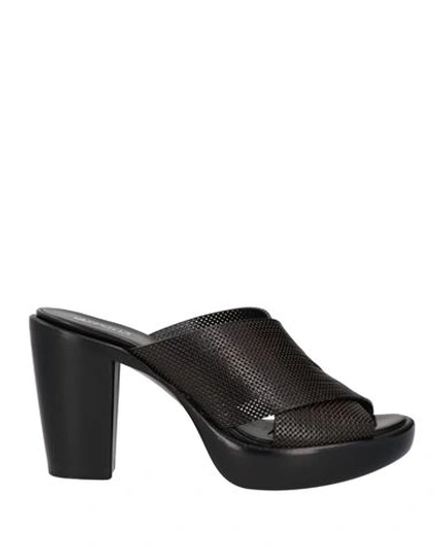 Shop Rocco P . Woman Sandals Black Size 8 Leather
