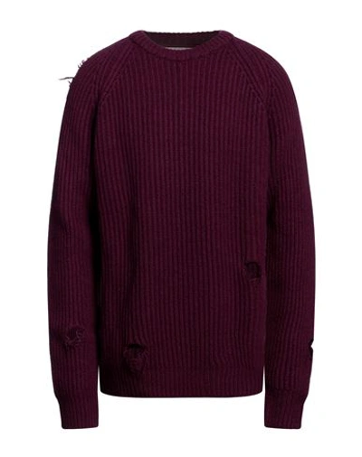 Shop Frankie Morello Man Sweater Purple Size M Wool
