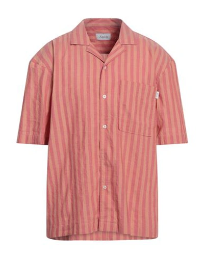 Shop Amish Man Shirt Pastel Pink Size L Cotton, Linen
