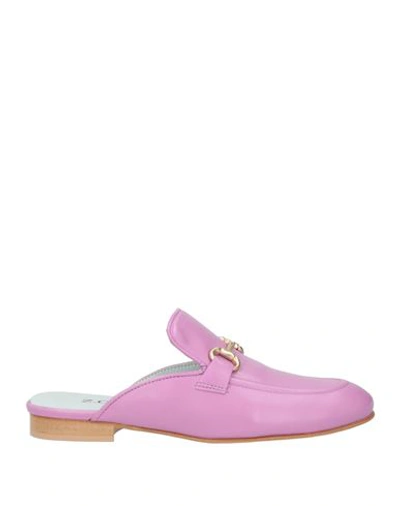 Zoe Z. O.e. Woman Mules & Clogs Mauve Size 5 Soft Leather In Purple