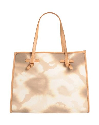 Shop Gianni Chiarini Woman Handbag Beige Size - Textile Fibers, Leather