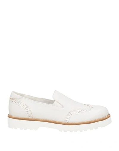 Shop Hogan Man Loafers White Size 4.5 Leather