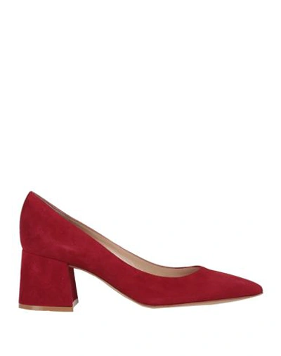 Shop Gianvito Rossi Woman Pumps Red Size 7 Leather
