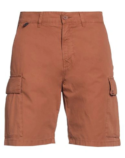 Shop Sundek Man Shorts & Bermuda Shorts Brown Size 32 Cotton