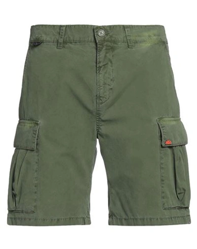 Shop Sundek Man Shorts & Bermuda Shorts Green Size 32 Cotton