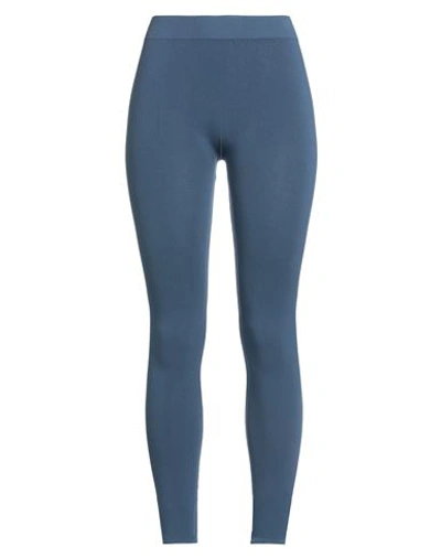 Shop Purotatto Woman Leggings Slate Blue Size L Modal, Polyamide, Elastane