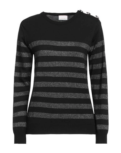 Shop Maison 9 Paris Woman Sweater Black Size M Polyacrylic, Merino Wool, Polyamide, Elastane
