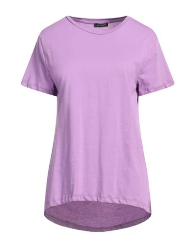 Shop Cristinaeffe Woman T-shirt Lilac Size S Cotton In Purple