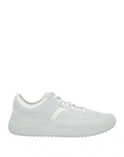 Shop Brandblack Man Sneakers Light Grey Size 8 Soft Leather, Textile Fibers