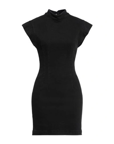 Shop Isabel Marant Woman Mini Dress Black Size 2 Cotton, Elastane
