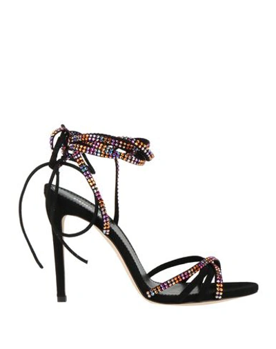 Paris Texas Woman Sandals Black Size 11 Soft Leather In Black