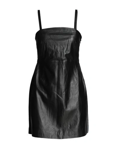 Shop Muubaa Woman Mini Dress Black Size 12 Sheepskin