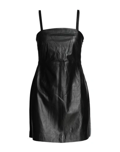 Muubaa Woman Mini Dress Black Size 12 Sheepskin In Black