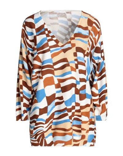 Shop Xandres Woman Sweater Brown Size 3xl Cotton
