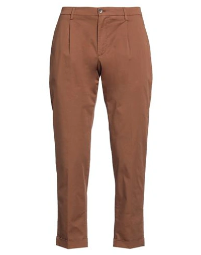 Shop Briglia 1949 Man Pants Brown Size 38 Cotton, Elastane