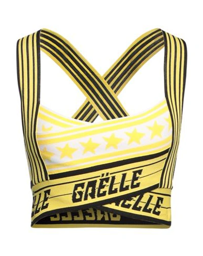 Gaelle Paris Gaëlle Paris Woman Top Yellow Size 0 Viscose, Polyamide In Yellow