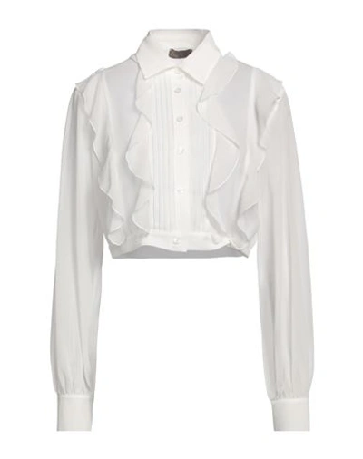 Shop Olla Parèg Olla Parég Woman Shirt White Size 8 Polyester, Viscose
