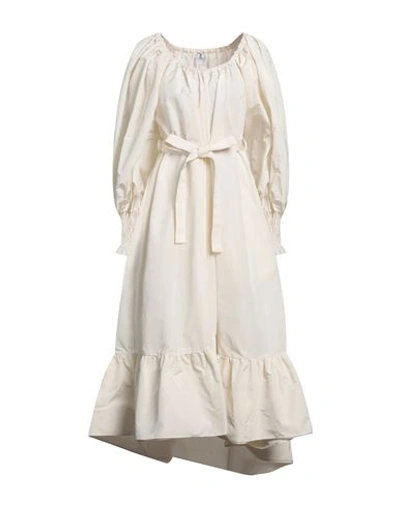 Shop Patou Woman Maxi Dress Ivory Size 6 Polyester In White