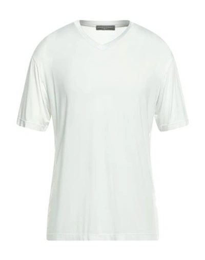 Shop Daniele Fiesoli Man T-shirt White Size M Cupro, Elastane