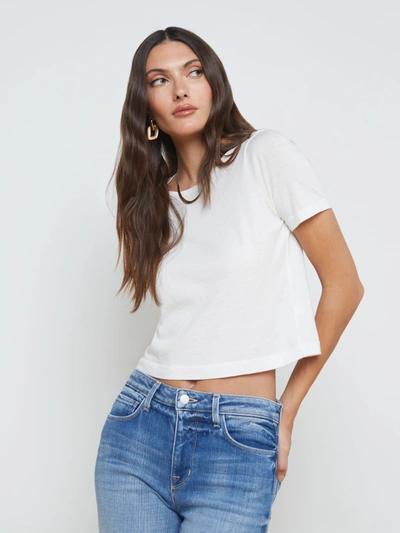 L Agence Ressi Short-sleeve Tee In White