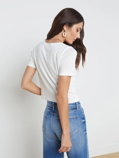 L Agence Ressi Short-sleeve Tee In White