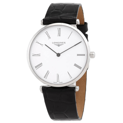 Shop Longines La Grande Classique Quartz White Dial Unisex Watch L48664112 In Black / White