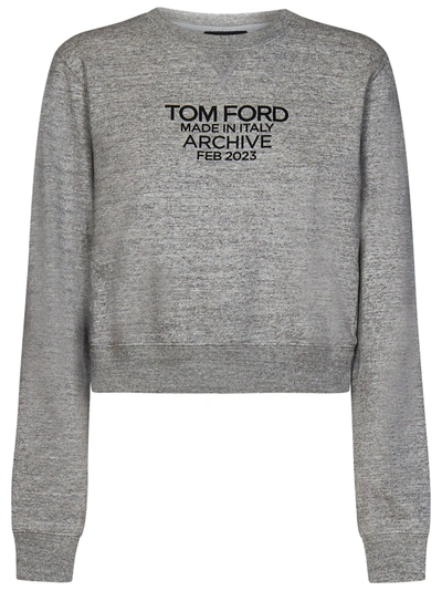 Shop Tom Ford Sweatshirt In Grigio