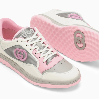 Shop Gucci Low Mac80 White/grey/pink Trainer Women