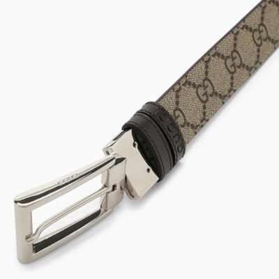 Shop Gucci Reversible Beige Belt Men In Brown